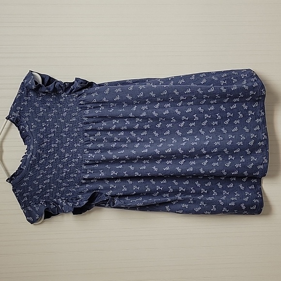 Matilda Jane Womens Blue White Floral Flutter Top Sz Med New With Tags - Picture 3 of 5